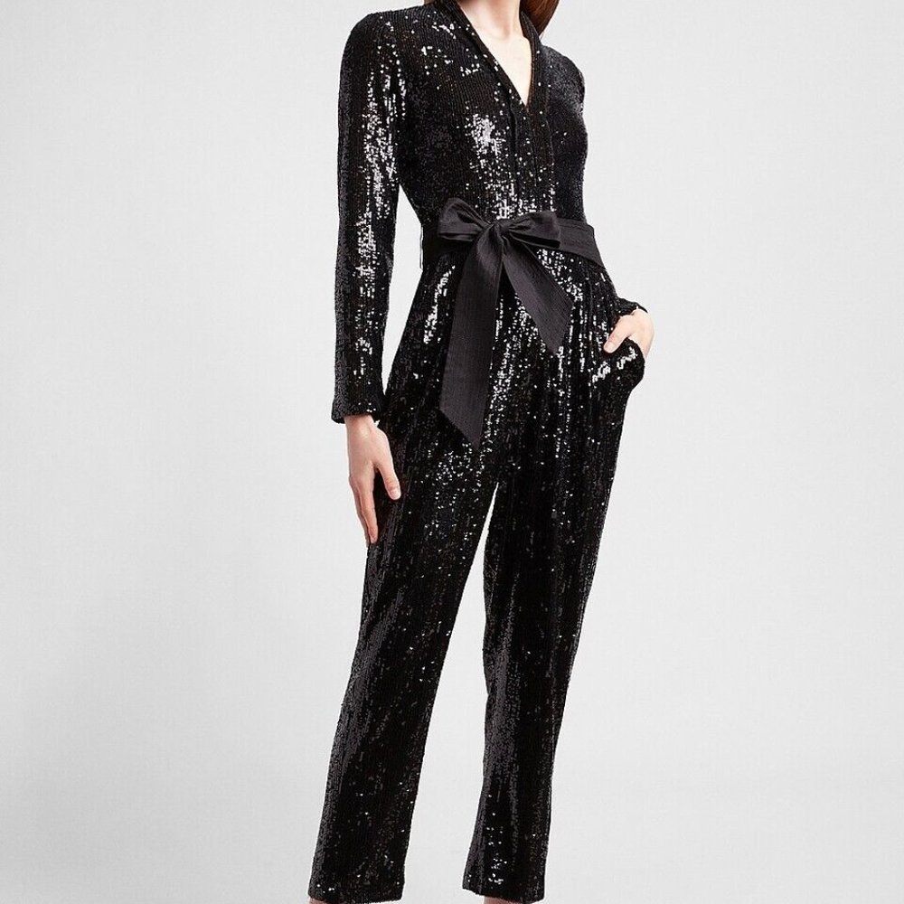 Express Sequin Jumpsuit NWOT Small
